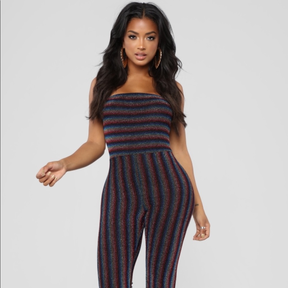 Up and Counting Striped Jumpsuit - Fashion Nova